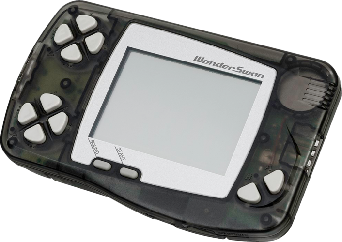 Bandai WonderSwan Black Handheld Front Main Bandai WonderSwan Black Handheld Front Main