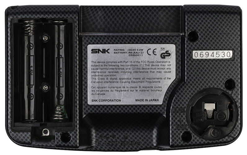 Neo Geo Pocket Color Back