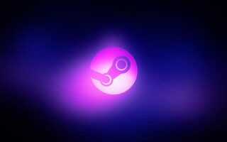 Steam logo in purple hues Steam logo in purple hues
