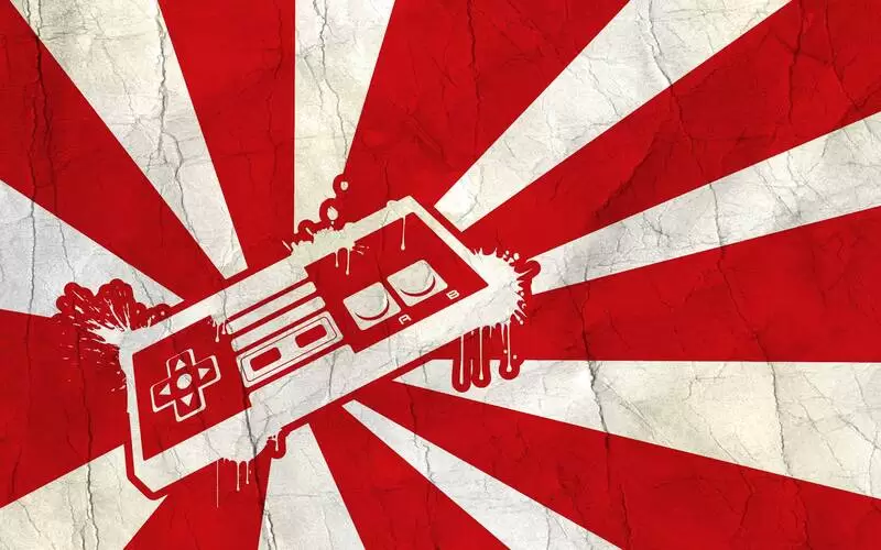 nintendo es and japanese flag