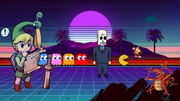 old school video games 80s retrowave background