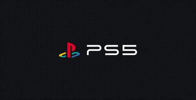 ps5 background with retro logo wide