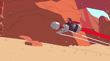 sable on her hoverbike