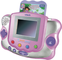 vtech v.smile pocket handheld educational gaming console front pink